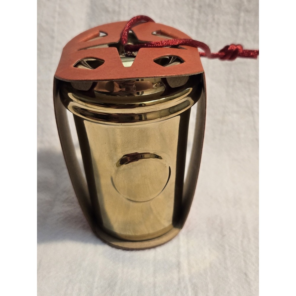 Starbucks 2014 Gold Colored Cold Cup Christmas Hanging Collectible Ornament NWT